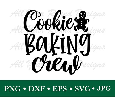 Christmas Decor SVG PNG DXF EPS JPG Digital File Bundle Download, Cookie Baking Crew Designs For Cricut, Silhouette, Sublimatio - image3